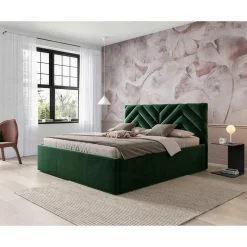 Santiago - lit coffre - 180x200 - sommier inclus - en velours