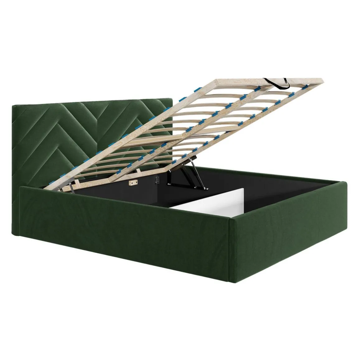 Santiago - lit coffre - 180x200 - sommier inclus - en velours