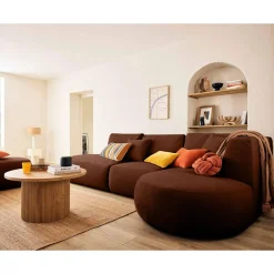 Santorini - canapé modulable d'angle droit - 5 places - en tissu texturé