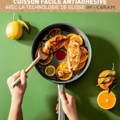 Sauteuse Manche fixe Renew+ 24cm avec couvercle