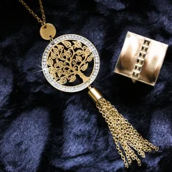 Sautoir arbre de vie SC Bohème orné de Cristaux scintillants