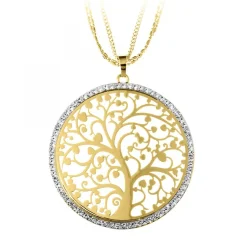 Sautoir arbre de vie SC Bohème orné de cristaux scintillants