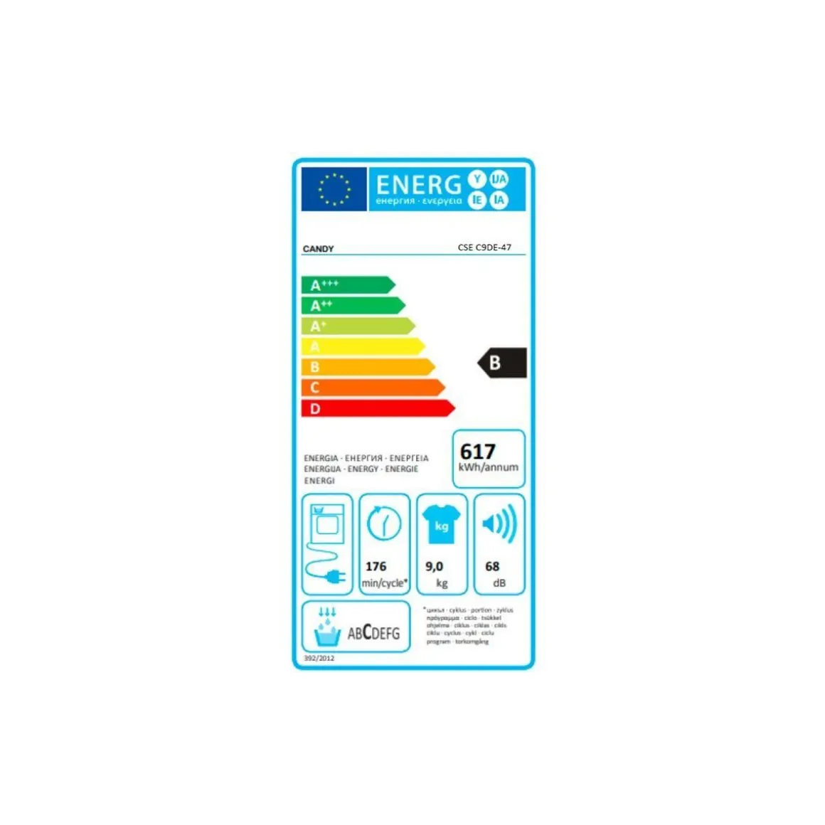 Sèche linge à condensation CSE C9DE-47
