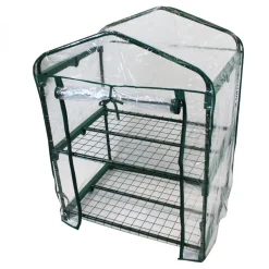 Serre de jardin 2 étagères 69 x 49 x 90 cm transparente en plastique PVC