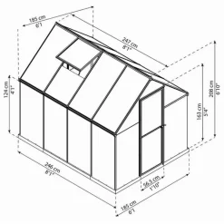 Serre de jardin 4.6m² vert - 701551