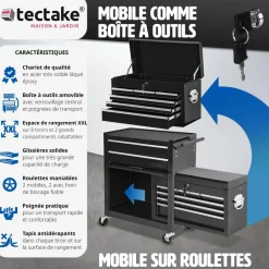 Servante d'atelier 10 compartiments