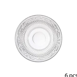 Service d'assiettes 18 pièces verre embossé RENAISSANCE