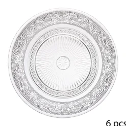 Service d'assiettes 18 pièces verre embossé RENAISSANCE