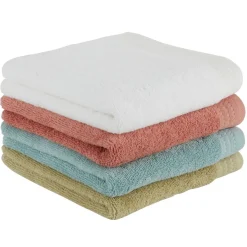 Serviette de toilette unie en pur coton équitable labellisé Max Havelaar 450 g/m2