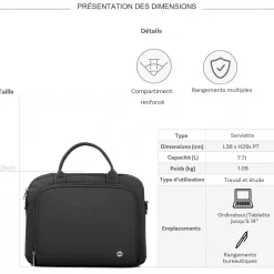Serviette porte-ordinateur 14