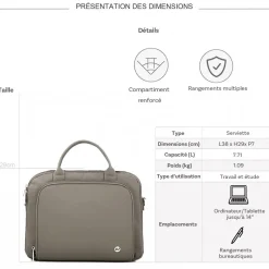 Serviette porte-ordinateur 14