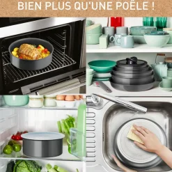 Set 3 pièces céramique gris induction INGENIO RENEW