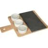 Set Apéritif 4 Pièces Ardoise 35cm Naturel