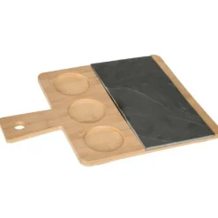 Set Apéritif 4 Pièces Ardoise 35cm Naturel