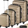 Set de 4 Valises Trolley - ABS - 4 Roues Pivotantes à 360°