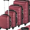 Set de 4 Valises Trolley - ABS - 4 Roues Pivotantes à 360°