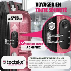 Set de 4 Valises Trolley - ABS - 4 Roues Pivotantes à 360°