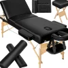 Set de table de massage 3 zones avec rembourrage de 10cm et châssis en bois