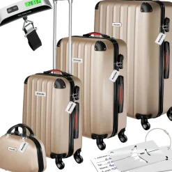 Set de valises rigides Cleo 4 pièces avec pèse-valise