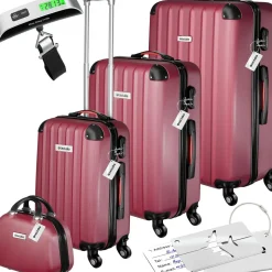 Set de valises rigides Cleo 4 pièces avec pèse-valise