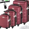 Set de valises rigides Mila 4 pièces avec pèse-bagages