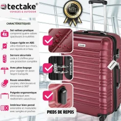Set de valises rigides Mila 4 pièces avec pèse-bagages