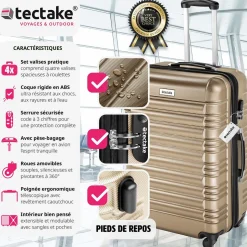 Set de valises rigides Mila 4 pièces avec pèse-bagages