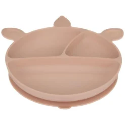 Set Repas Enfant Silicone 17cm Rose