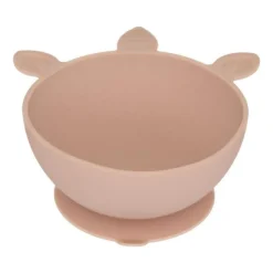 Set Repas Enfant Silicone 17cm Rose