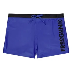 Shorty de bain enfant uni avec logo rubber print couleur