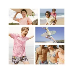 Shorty de bain enfant uni avec logo rubber print couleur