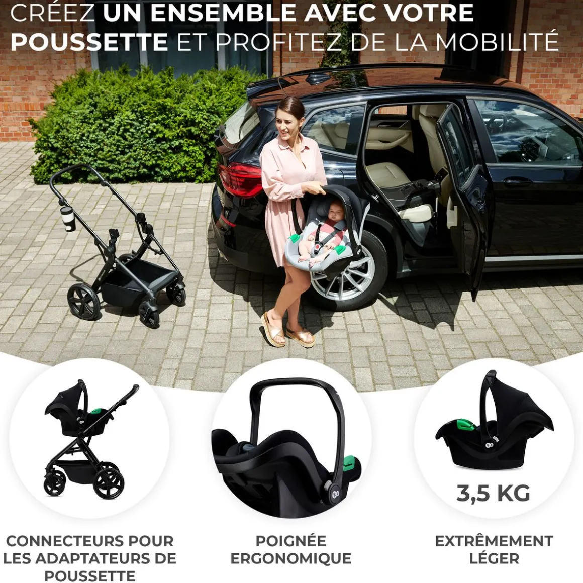 Siège auto MINK PRO i-Size avec la base MINK FX 40-75 cm