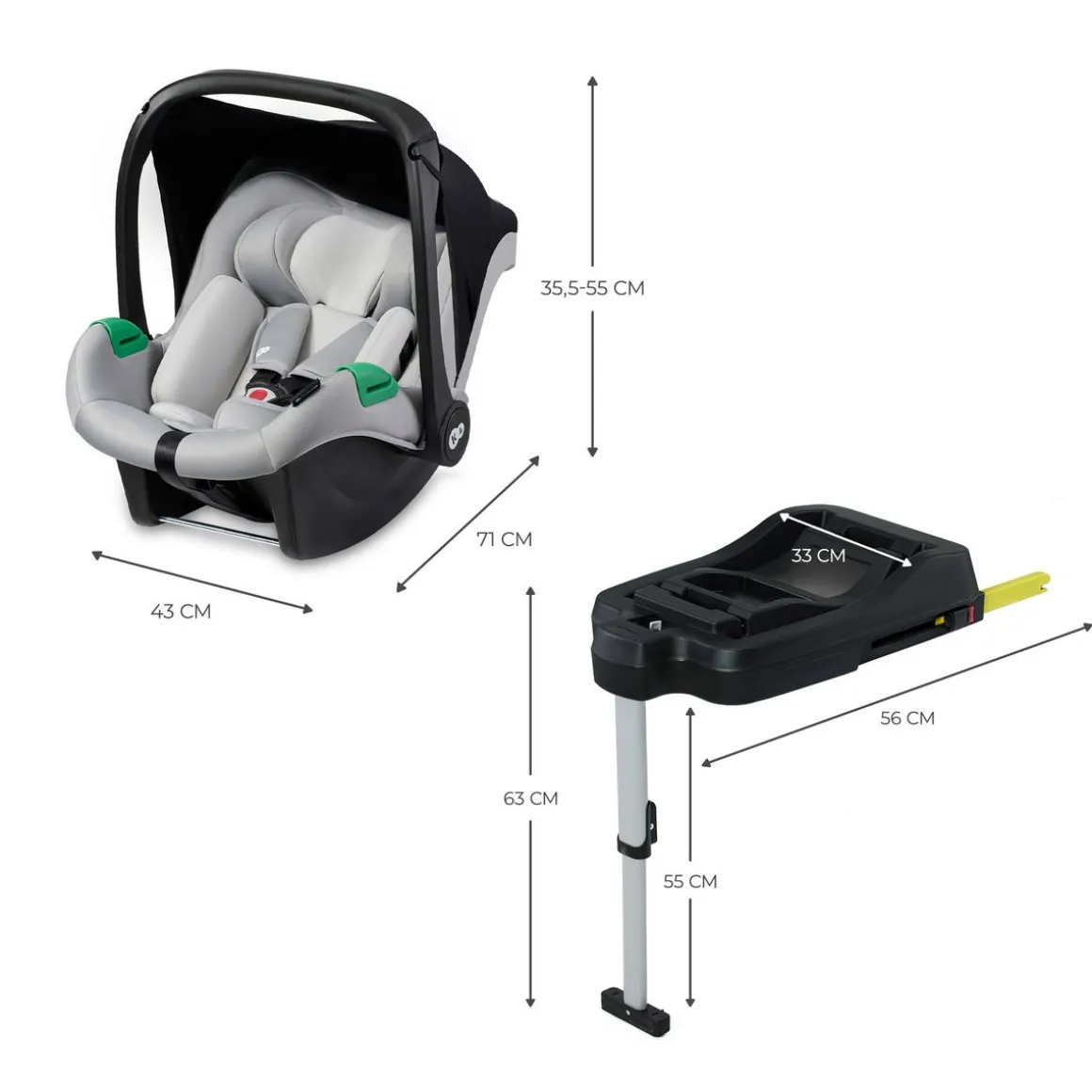 Siège auto MINK PRO i-Size avec la base MINK FX 40-75 cm