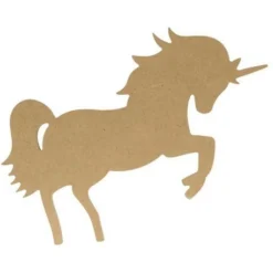 Silhouette en bois mdf Licorne - 15 cm