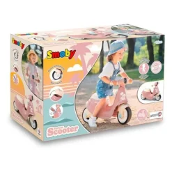 Smoby - Porteur scooter Rose - Coffre a Jouets - Roues silencieuses Dés 2ans