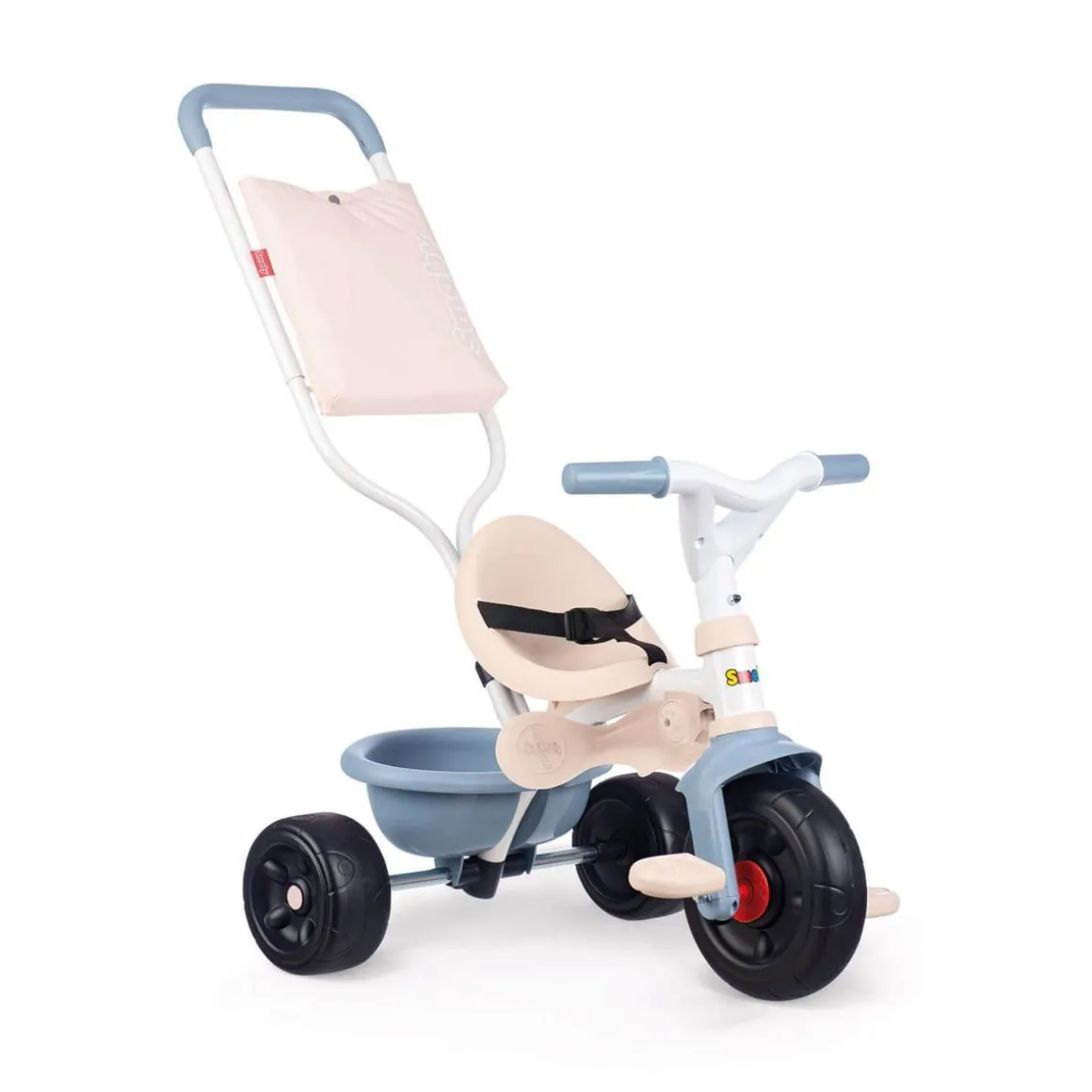 SMOBY Tricycle enfant évolutif Be Fun Confort - Structure métal - Bleu
