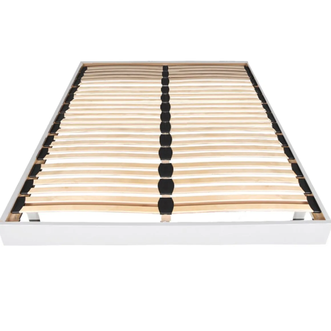 Sommier cadre à lattes sur pieds 140x190 cm 2x24 lattes ASCQ