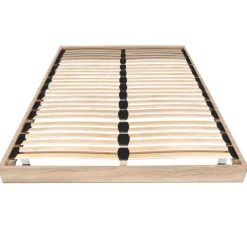 Sommier cadre à lattes sur pieds 140x190 cm 2x24 lattes ASCQ