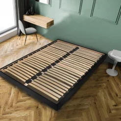 Sommier cadre à lattes sur pieds 160x200 cm 2x26 lattes ASCQ