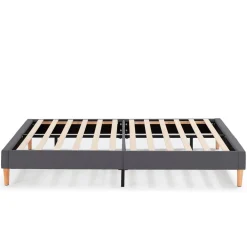 Sommier tapissier Aura 140x190 cm Gris Foncé, Hauteur 30 cm