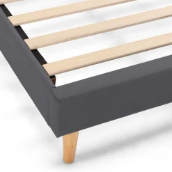 Sommier tapissier Aura 140x190 cm Gris Foncé, Hauteur 30 cm