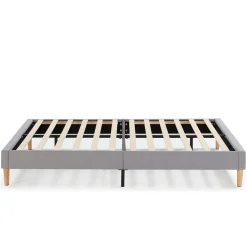 Sommier tapissier Aura 140x200 cm Gris clair, Hauteur 30 cm