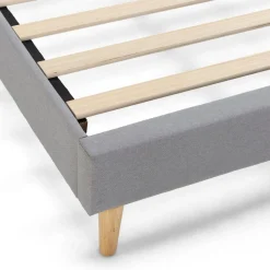 Sommier tapissier Aura 140x200 cm Gris clair, Hauteur 30 cm