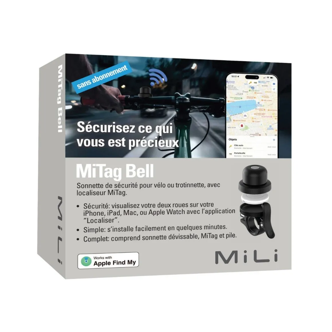 Sonnette connectée FindMy pour Vélo ou Trottinette