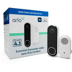 Sonnette connectée sans fil 2K + carillon