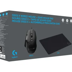Souris Gamer Filaire G502X filaire noir + tapis G240
