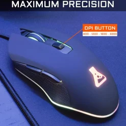 Souris Gamer Filaire KULT-HELIUM