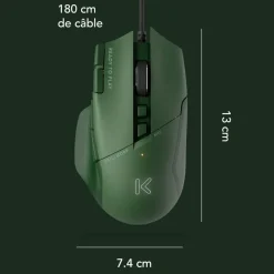 Souris Gamer Filaire M15 VERTE V2 Progress