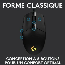 Souris Gaming G203 LIGHTSYNC Filaire RVB
