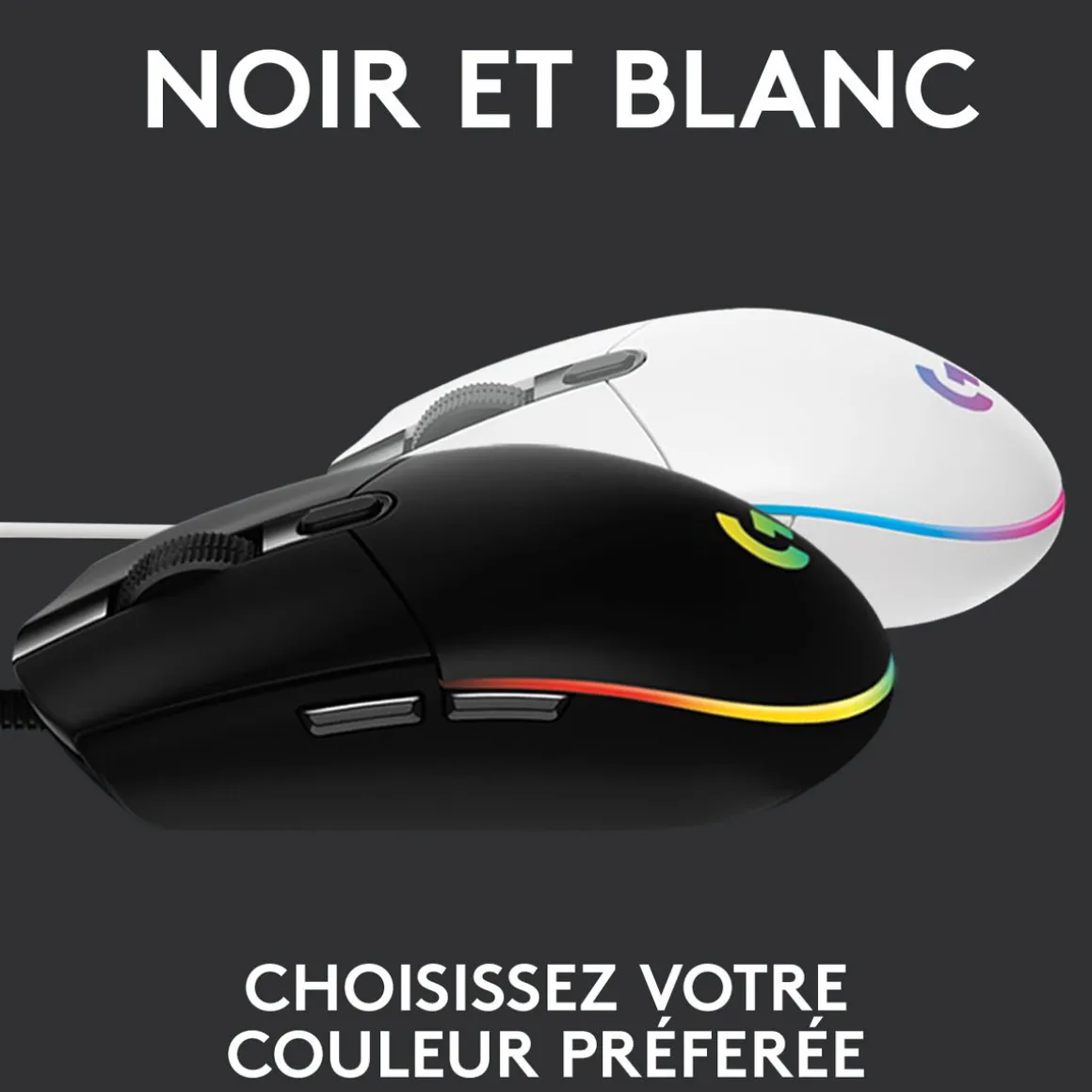 Souris Gaming G203 LIGHTSYNC Filaire RVB